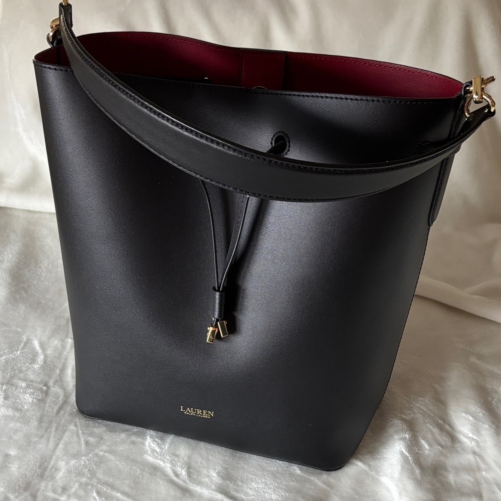 Ralph Lauren Outlet Black Bucket Bag